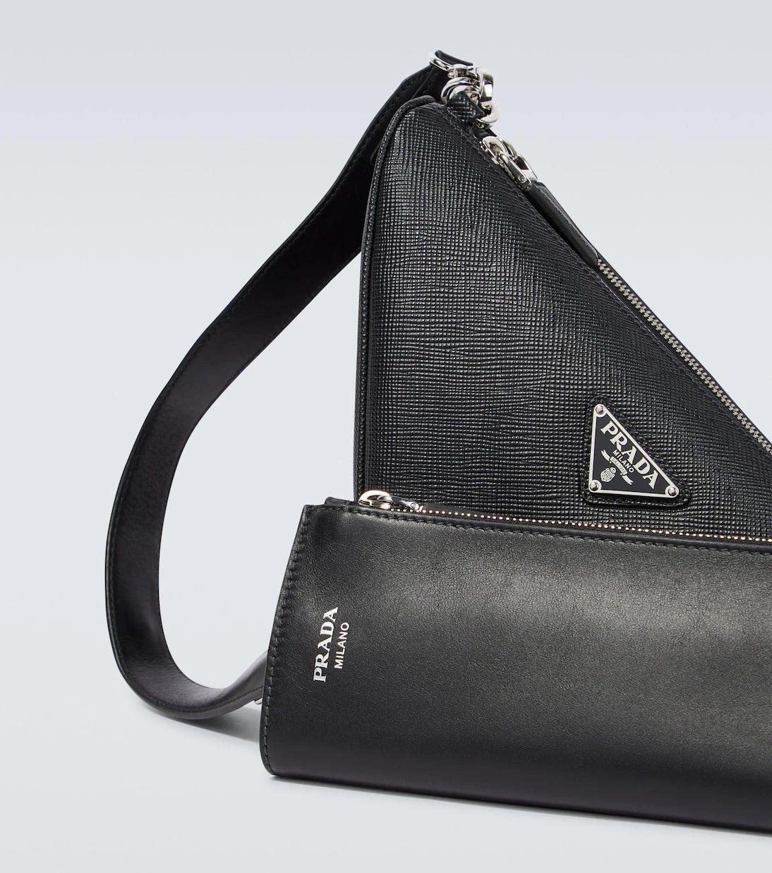 Prada - Triangle Saffiano leather shoulder bag