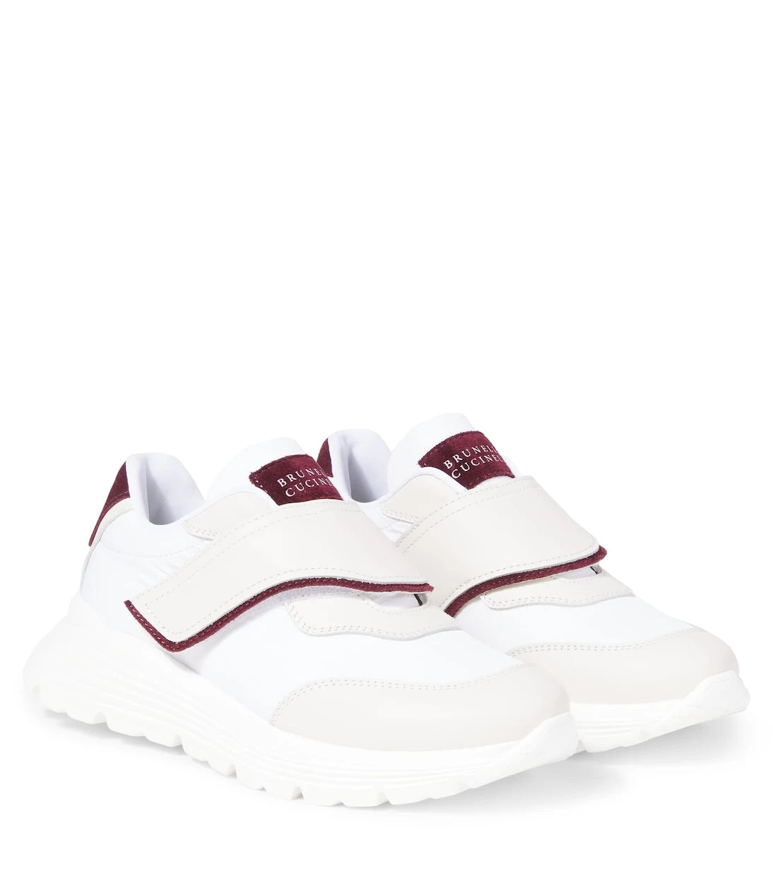 Brunello Cucinelli Kids - Leather-trimmed sneakers