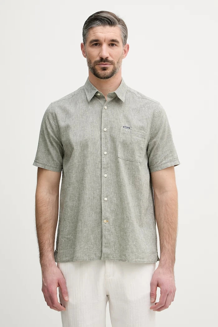 Barbour риза мъжка с лен Shirt Dept - Summer