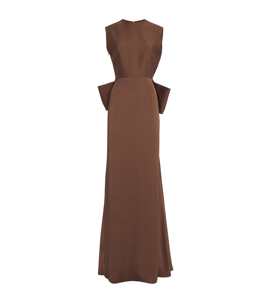 Brown Charmeuse Bow Gown