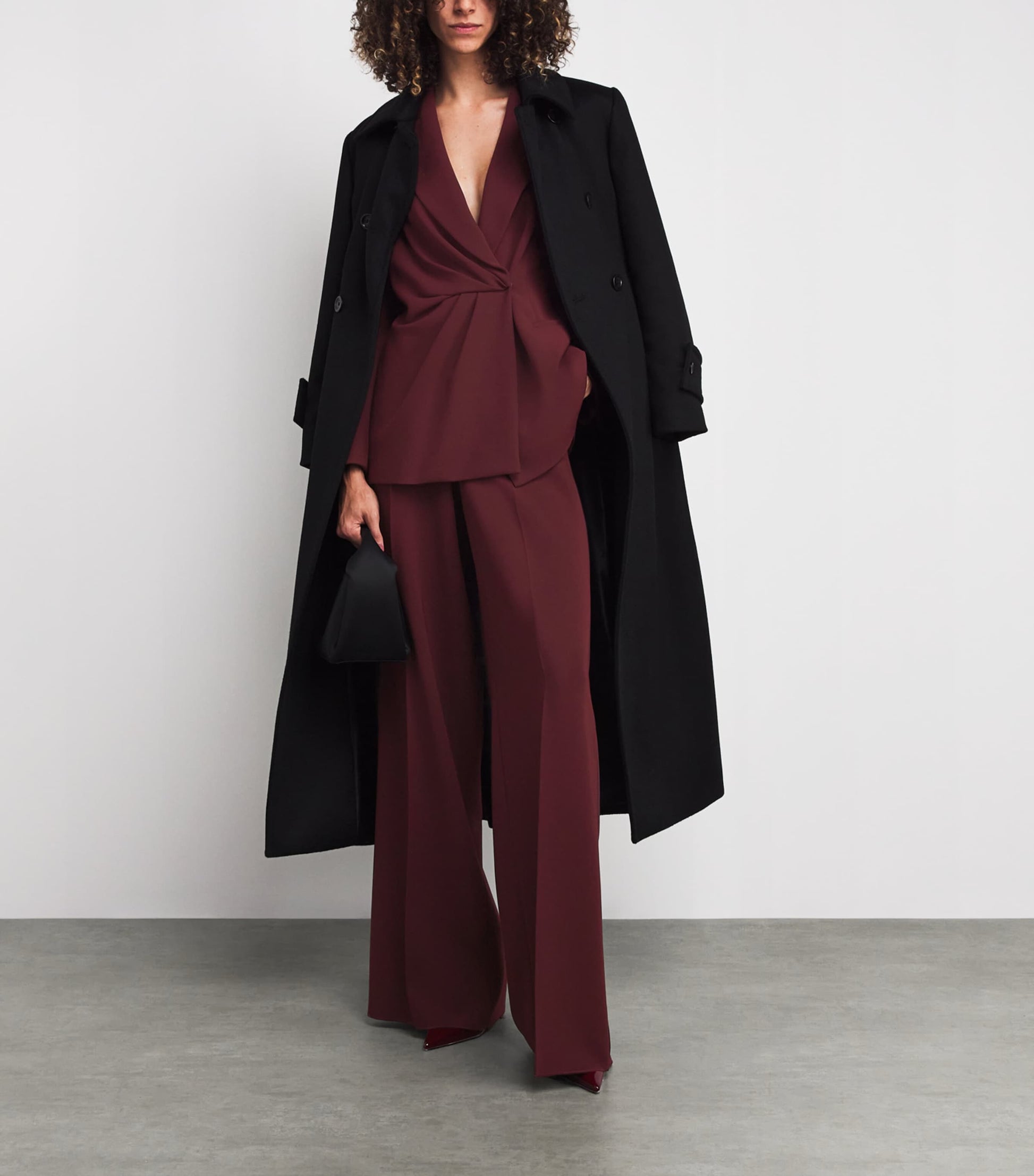 Max Mara Red Draped Blazer