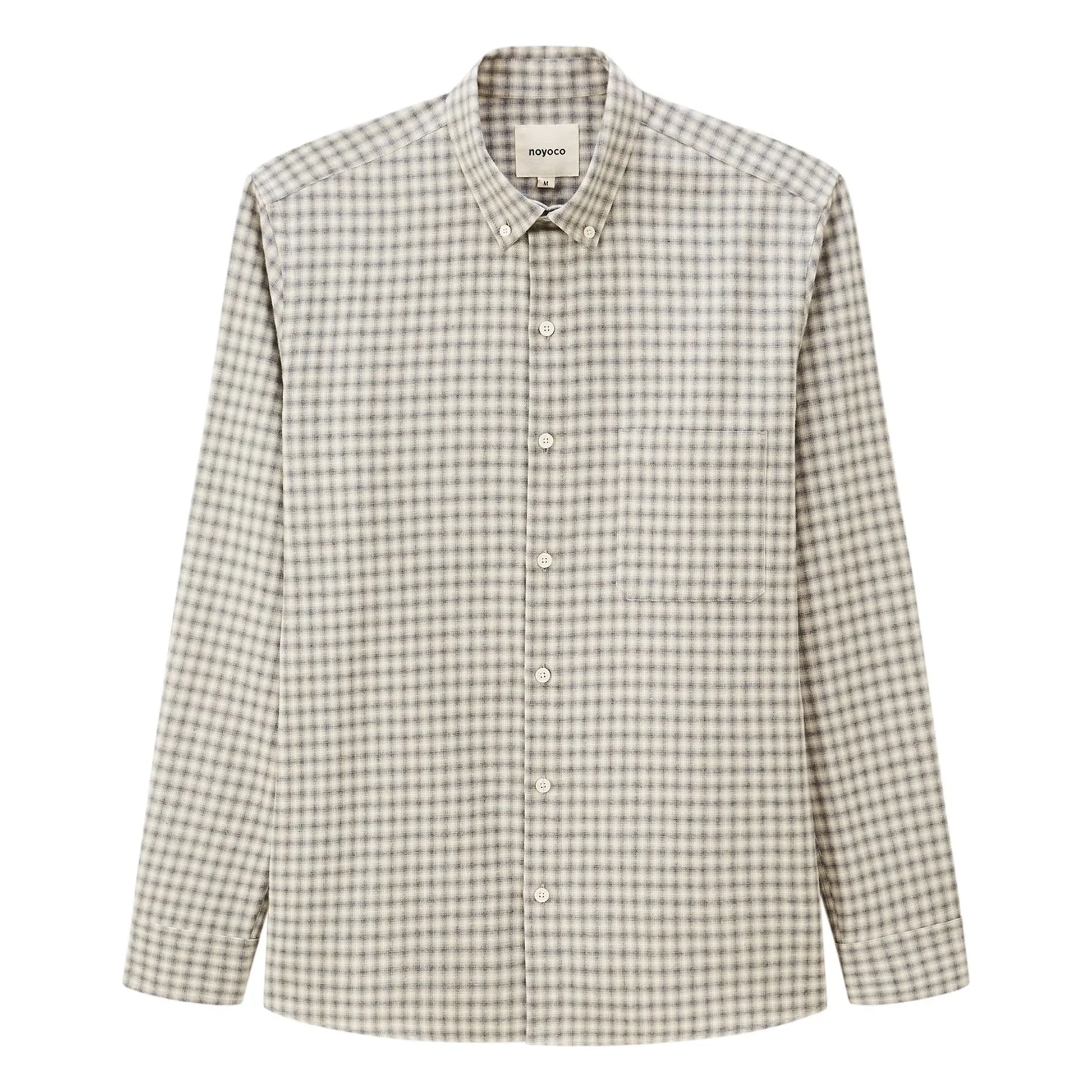 Noyoco - Curtis shirt Recycled cotton plaid | Grey
