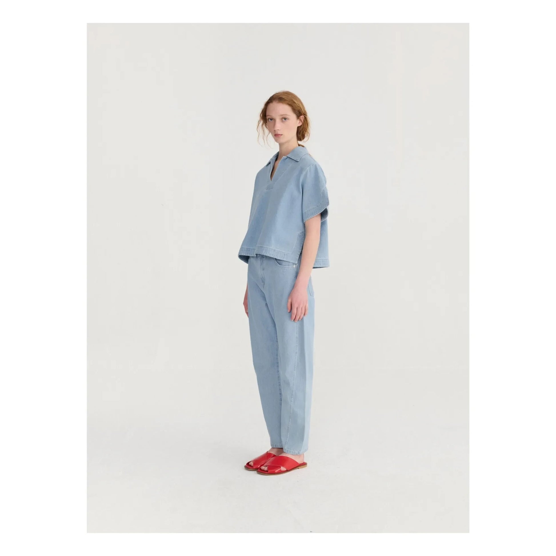 Bobo Choses - Cotton Polo Blouse | Light blue