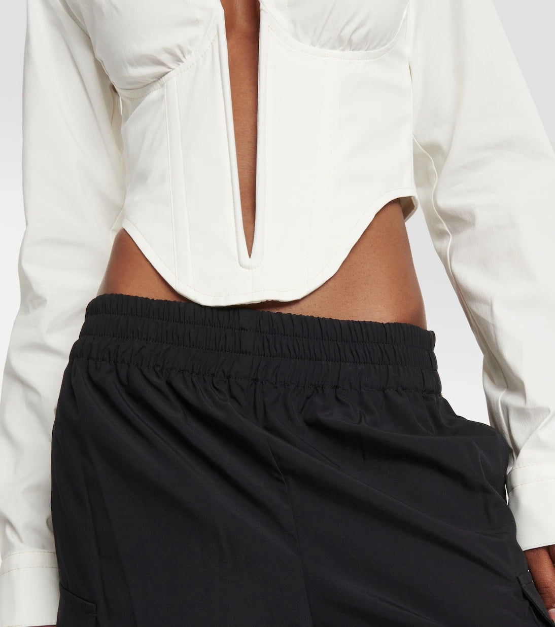 Dion Lee - توب كورسيه من مزيج القطن