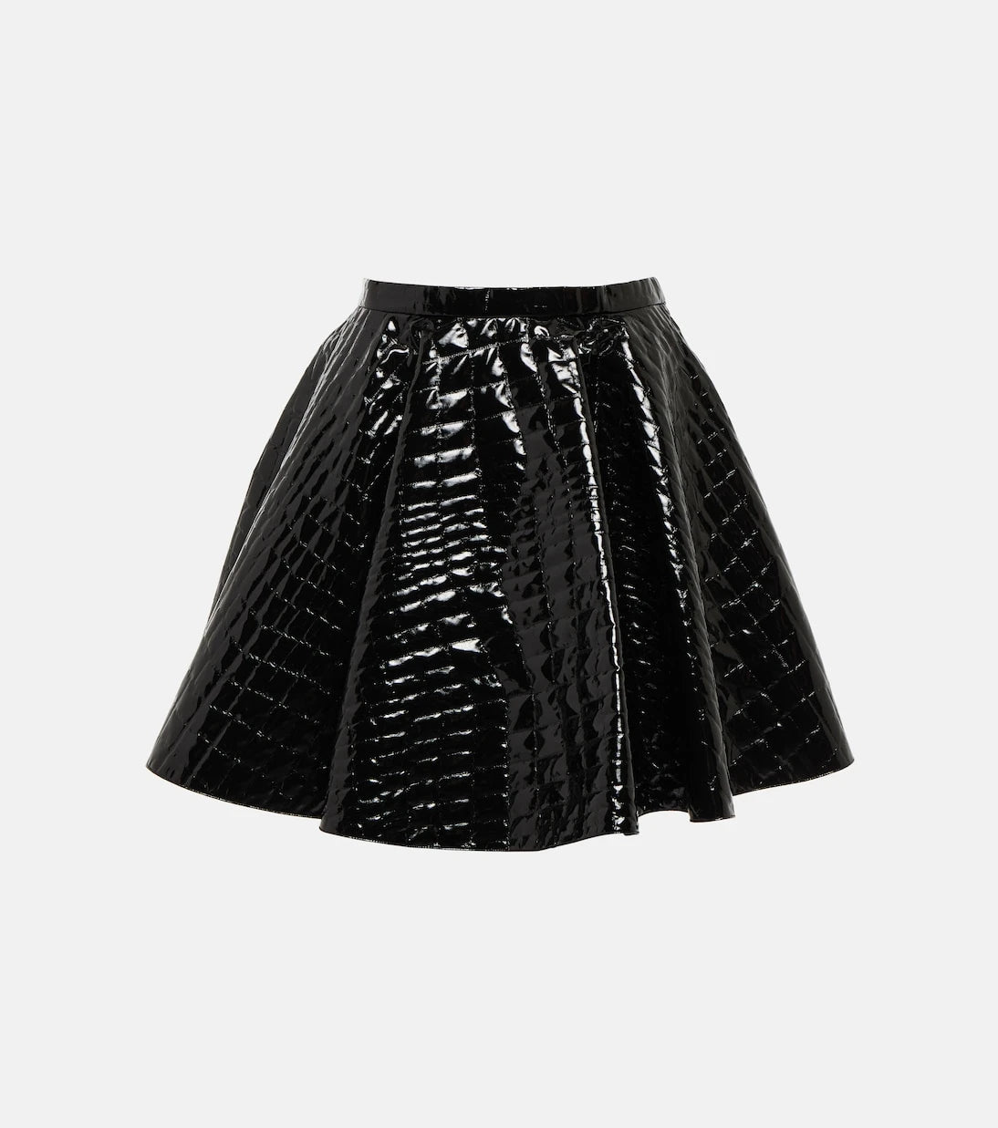 Alaïa - Pleated croc-effect miniskirt