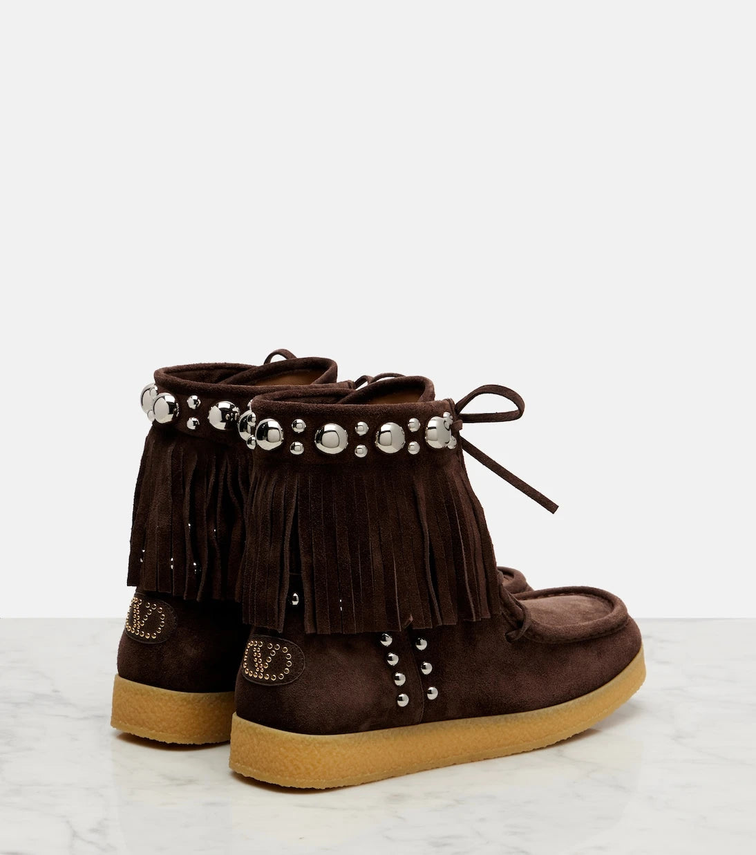 Valentino Garavani - Nellcôte studded suede ankle boots