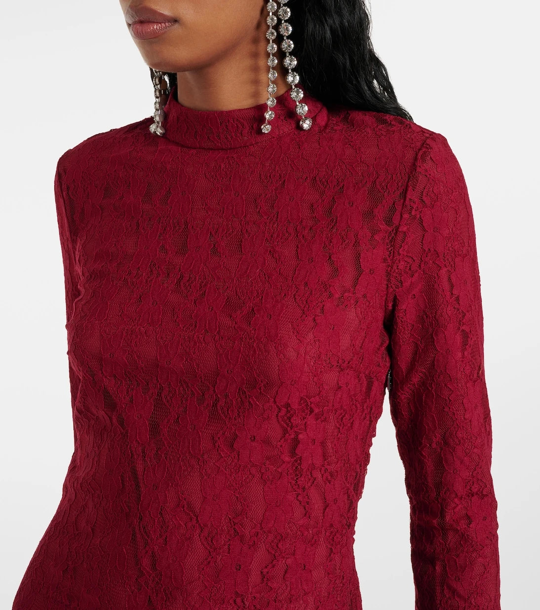 Rotate - Open-back lace minidress