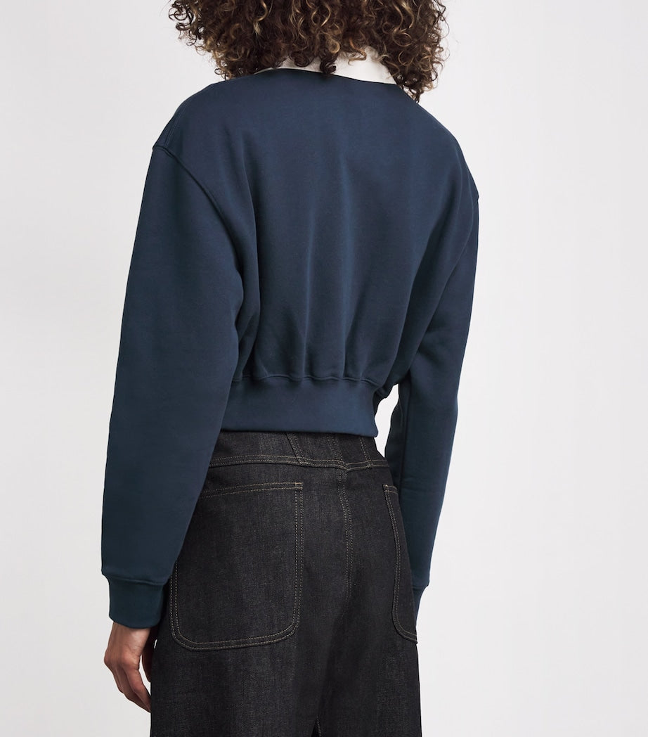 Navy Asymmetric Rugby Sweatshirt