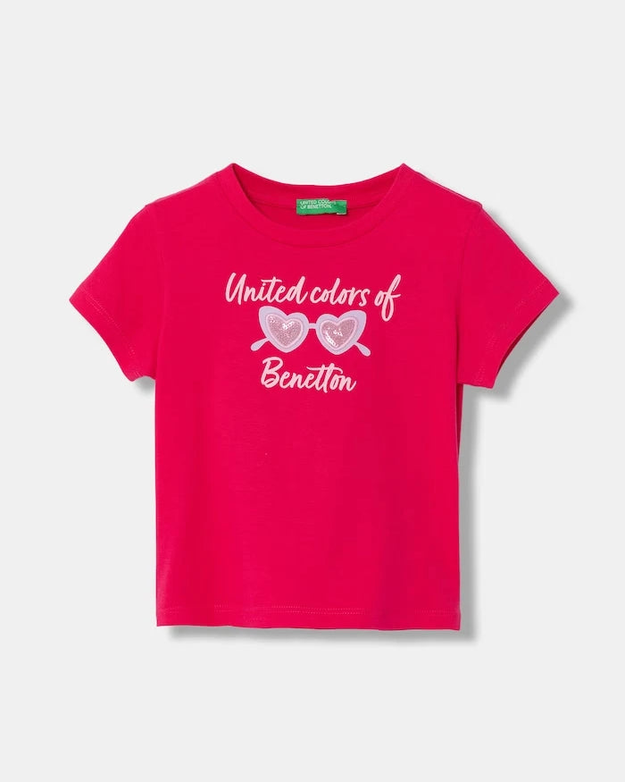 United Colors of Benetton çocuk pamuklu tişört