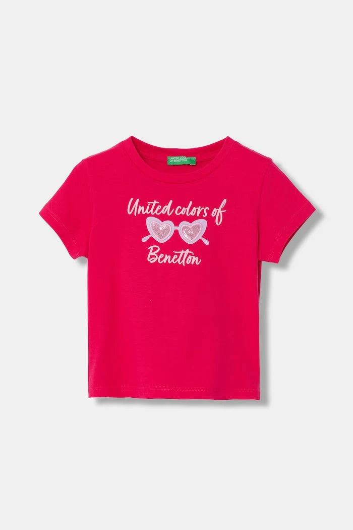 United Colors of Benetton çocuk pamuklu tişört