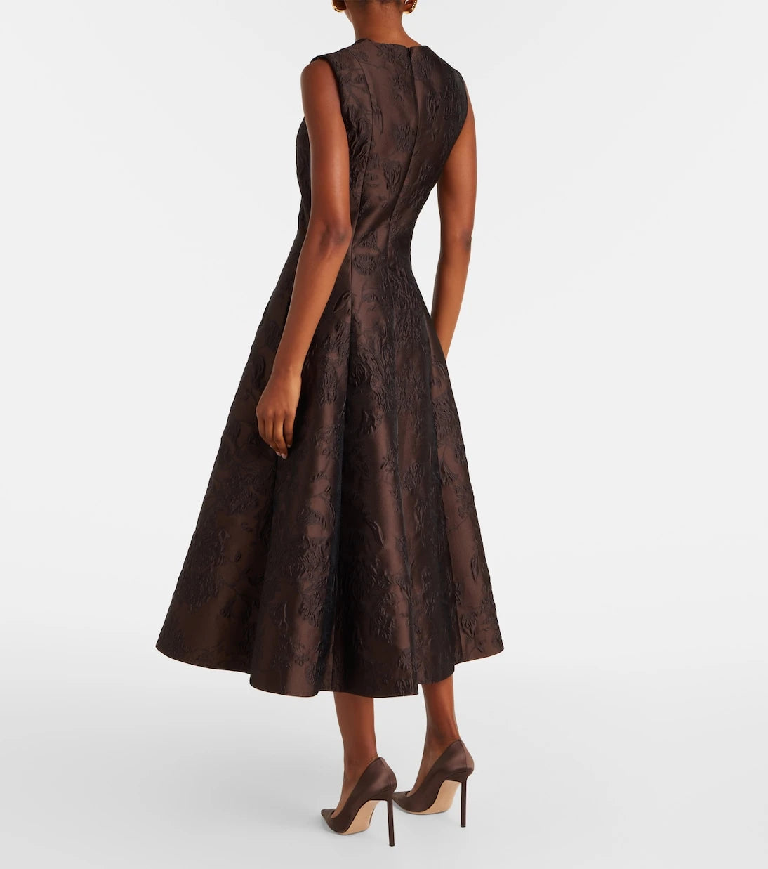 Emilia Wickstead - Flared embroidered midi dress