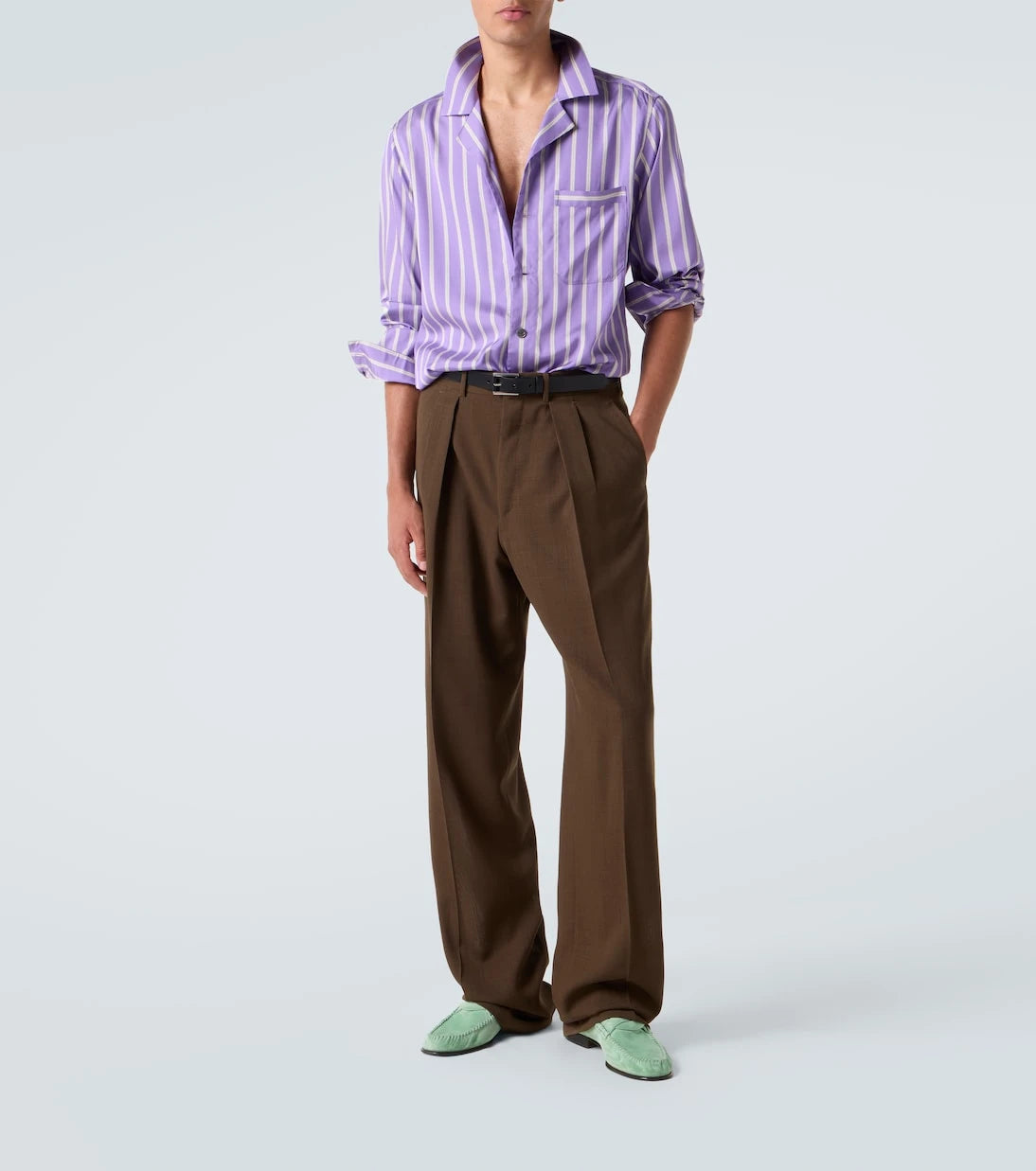 Tom Ford - Striped silk jacquard shirt