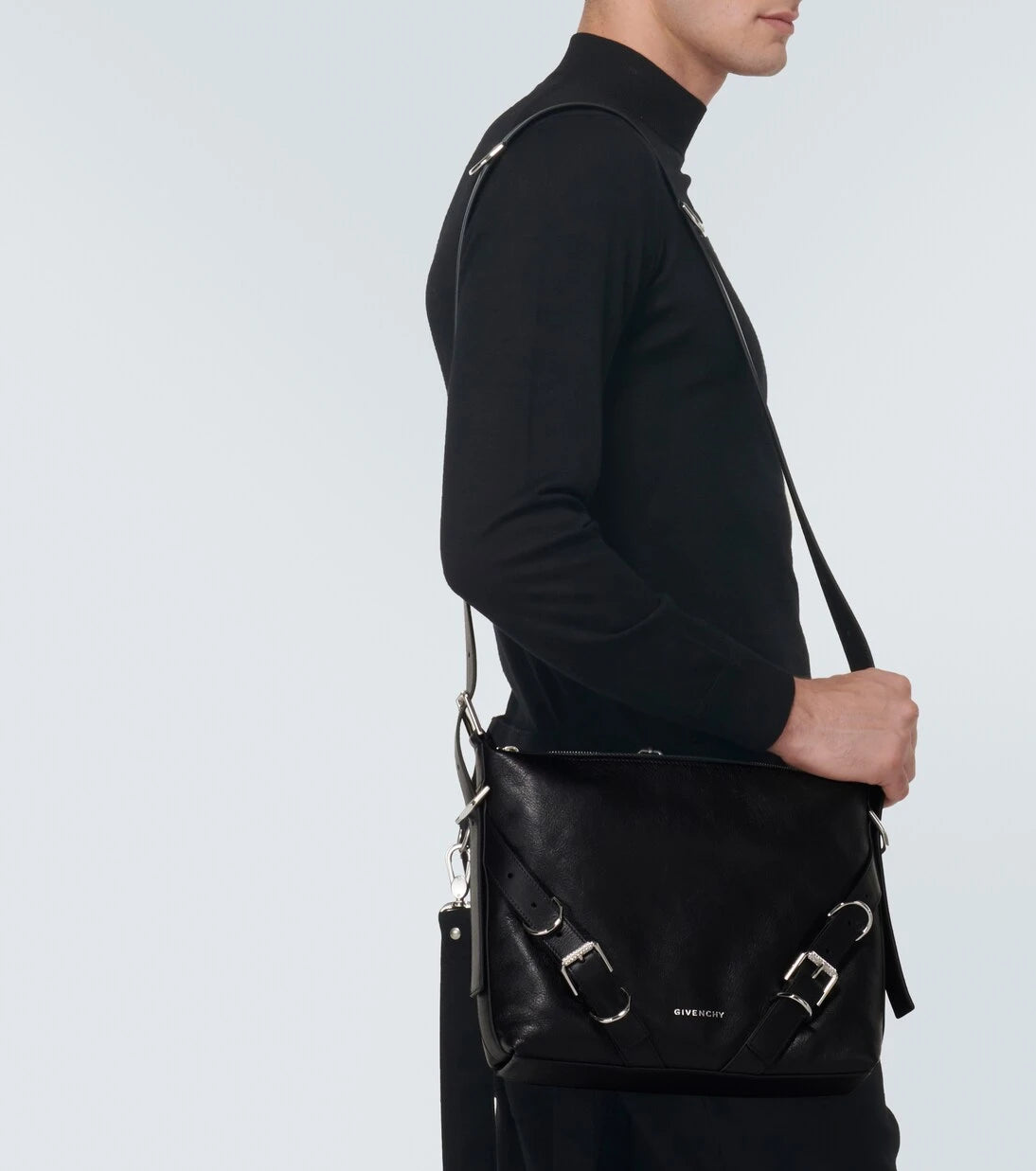 Givenchy - Voyou Medium leather crossbody bag