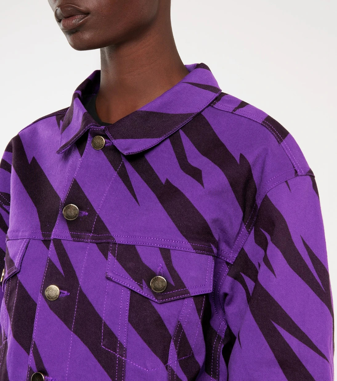 Alexandre Vauthier - Animal-print denim jacket