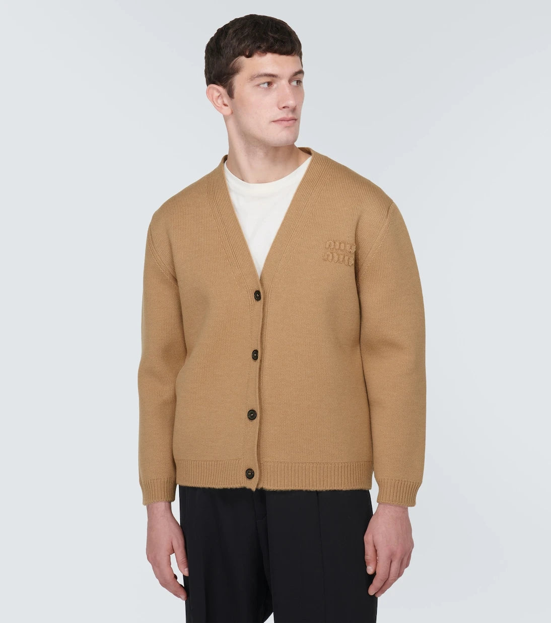 Miu Miu - Logo wool-blend cardigan