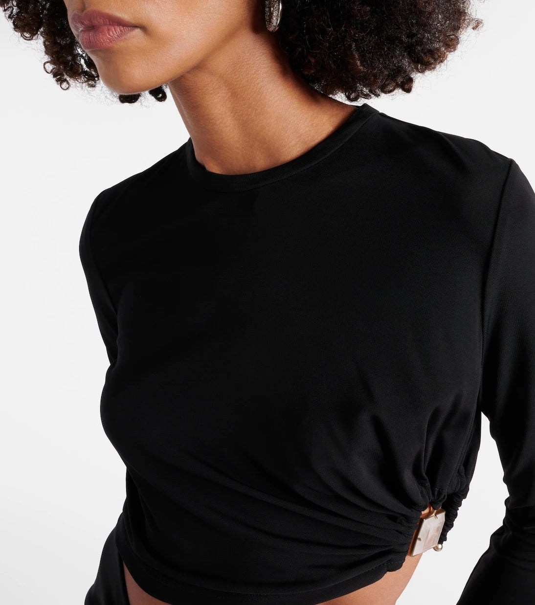 Christopher Esber - Embellished cutout jersey top