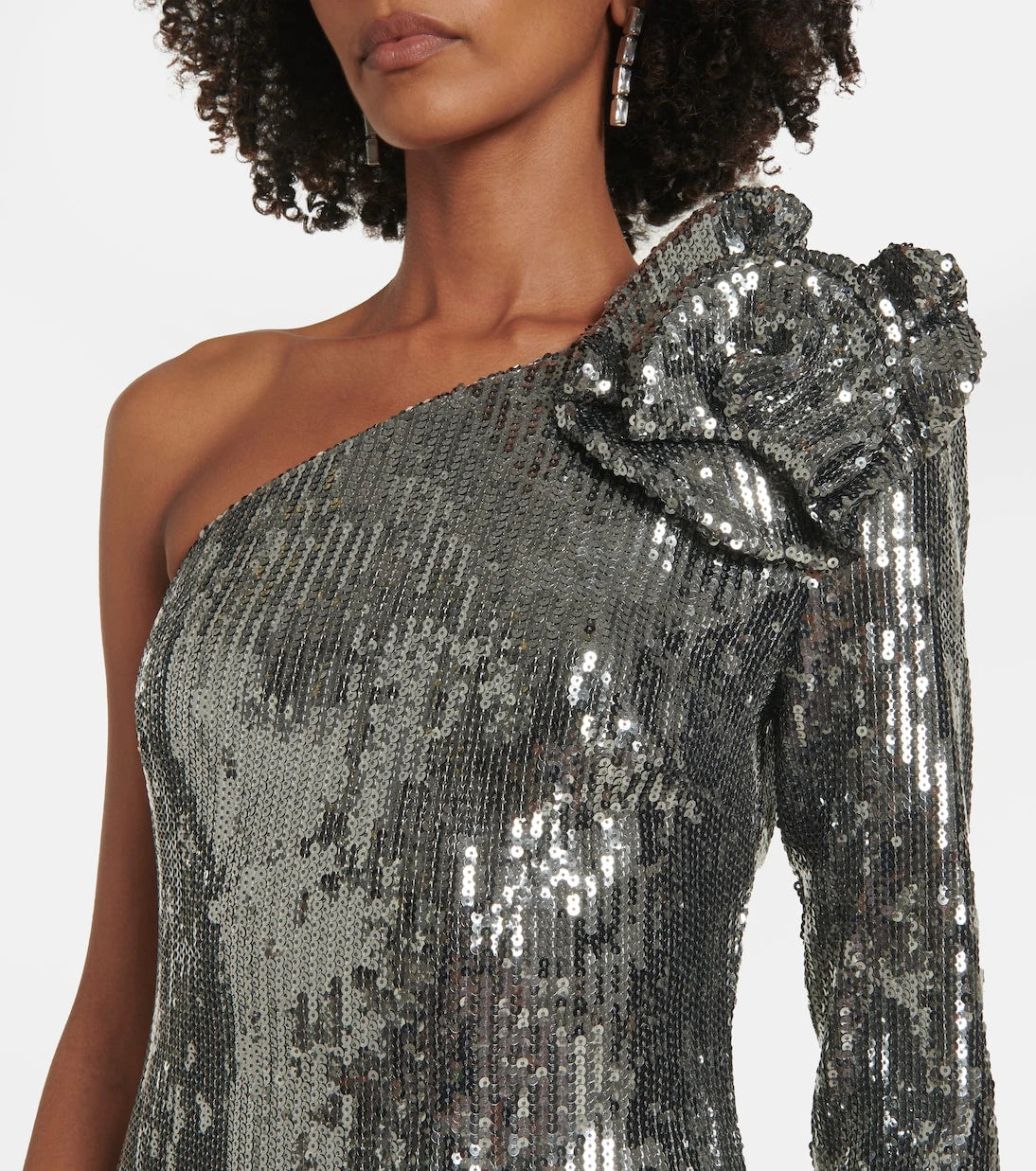 Roland Mouret - Floral-appliqué sequined gown