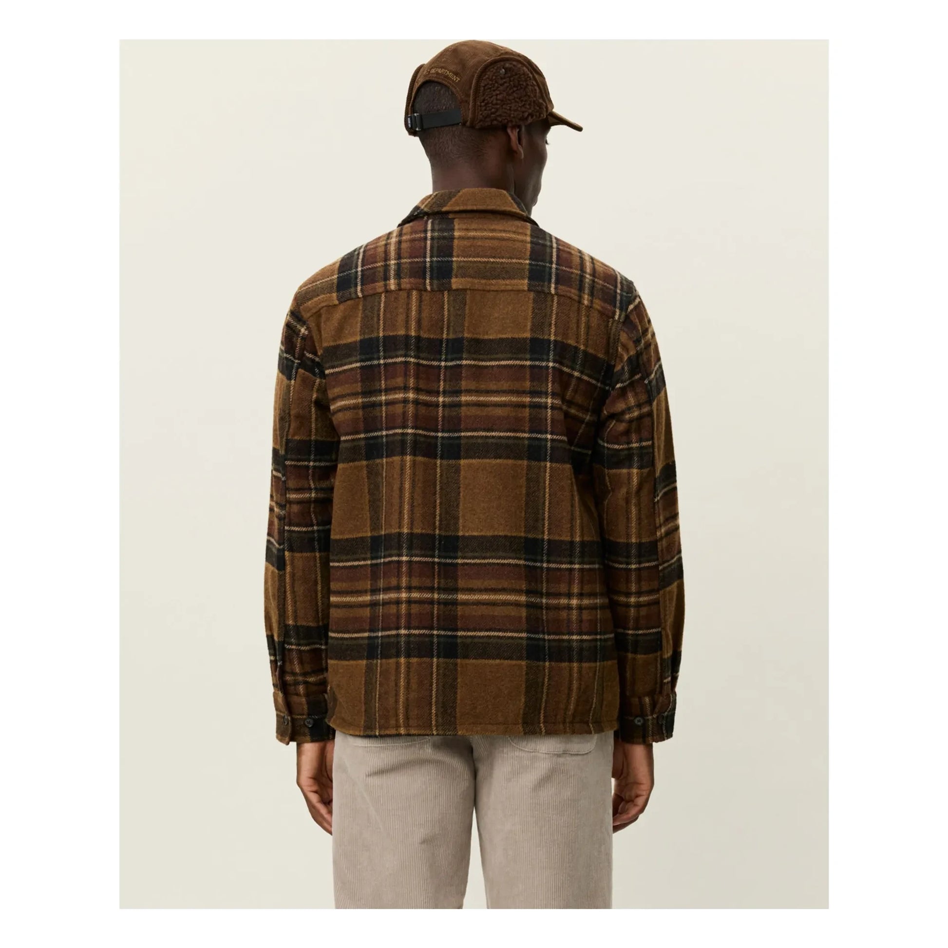 Les Deux - Kaleb Carreaux Wool Overshirt | Brown