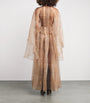 Zimmermann Brown Silk Memento Smocked Flutter Maxi Dress