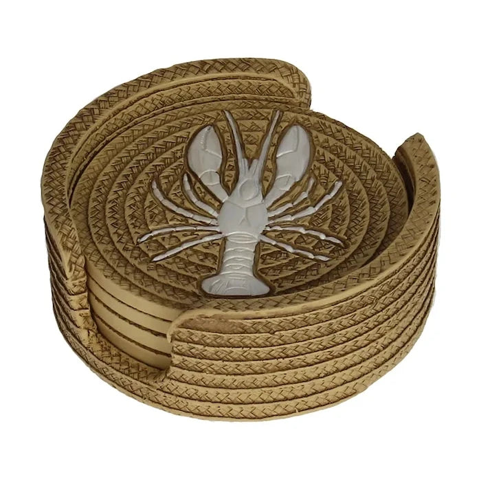 home & lifestyle Lobster bardak altlığı seti 4,5 x 11,5 x 11,5 cm (4 adet)