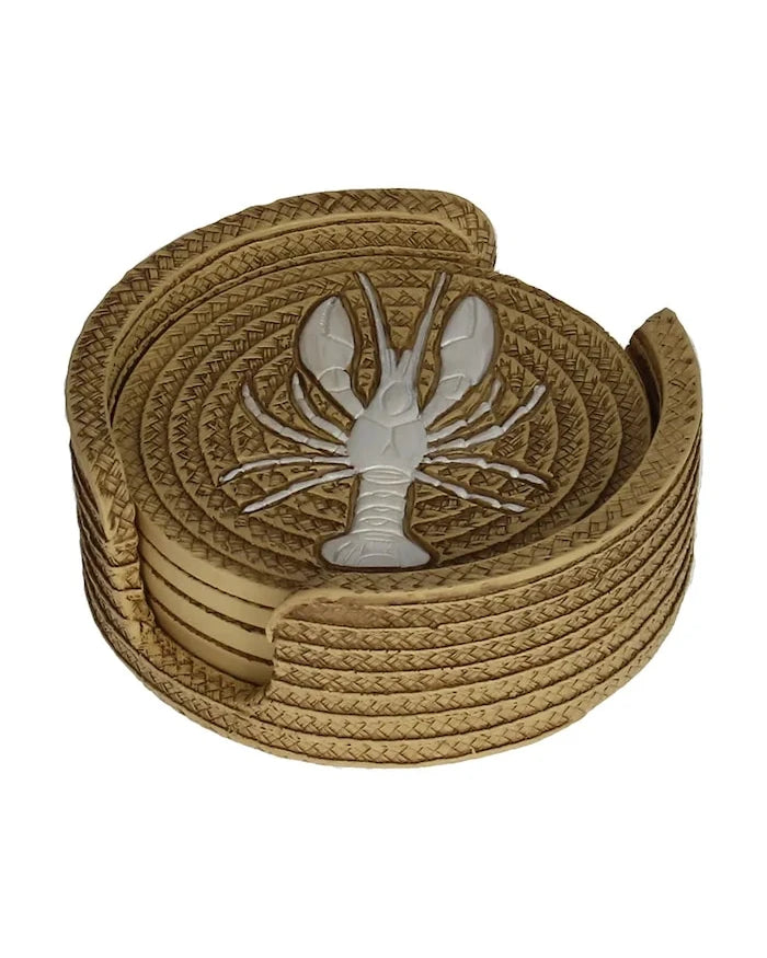 home & lifestyle Lobster bardak altlığı seti 4,5 x 11,5 x 11,5 cm (4 adet)