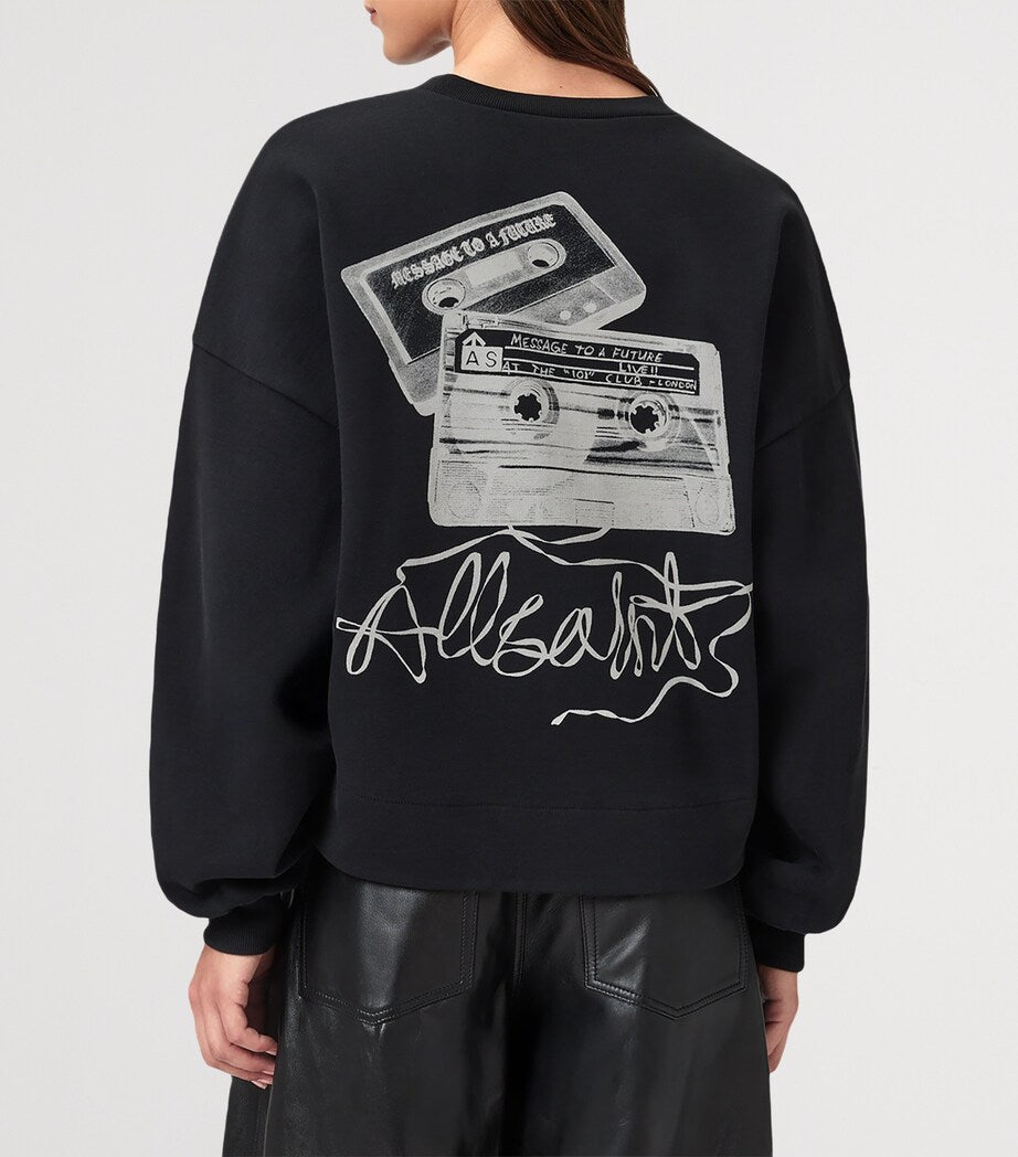 AllSaints Black Reel Print Lila Sweatshirt