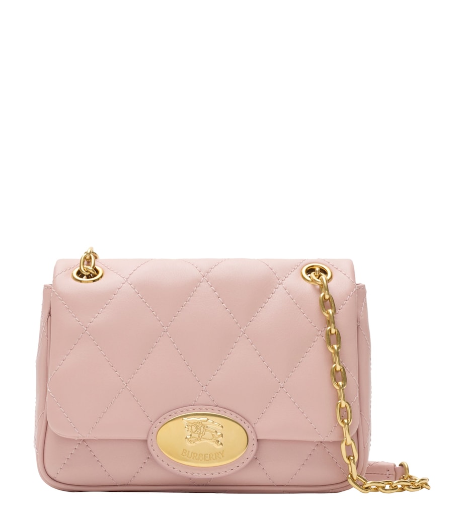 Pink Small Calfskin Strand Shoulder Bag