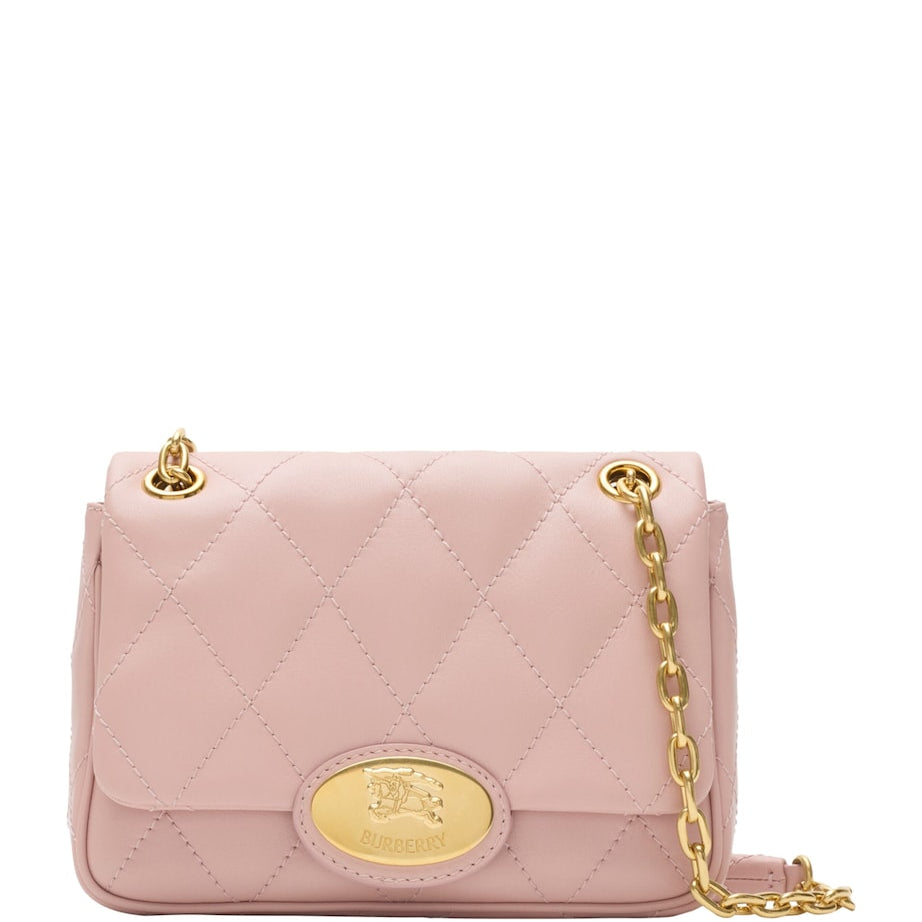 Pink Small Calfskin Strand Shoulder Bag