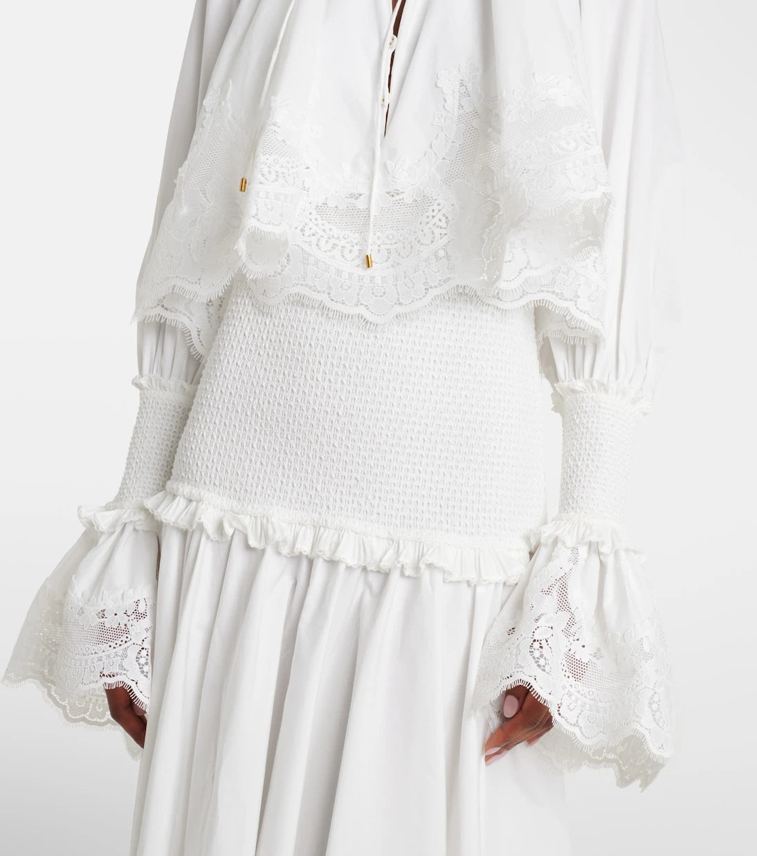 Zimmermann - Alchemy lace-trimmed cotton poplin maxi dress