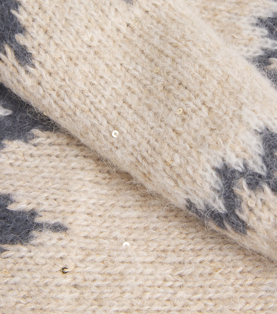 Wool-Blend Jacquard Knit Sweater SABBIA