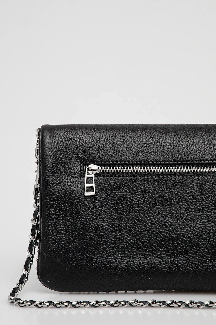 Кожена чанта ZADIG&VOLTAIRE ROCK GRAINED LEATHER   STUDS