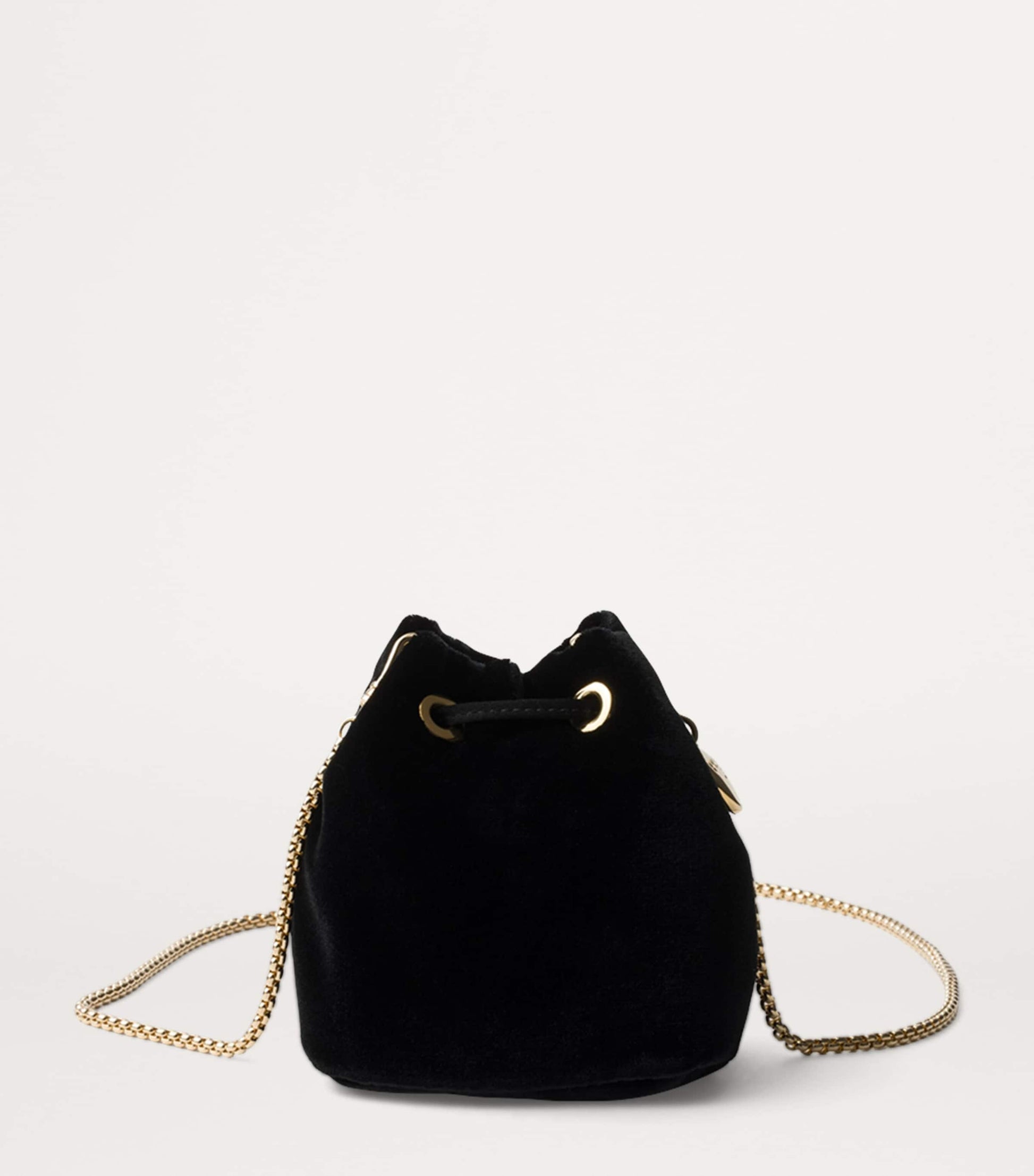 Prada Black Mini Velvet Triangle Pouch