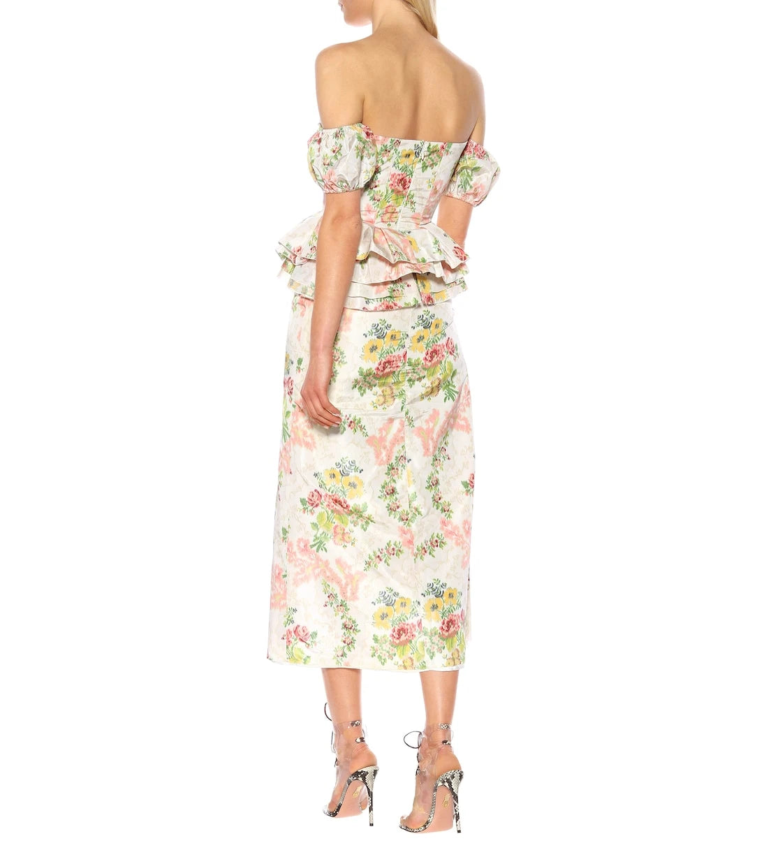 Brock Collection - Peplum floral silk-blend skirt
