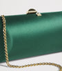Green Silk Satin Clutch Bag