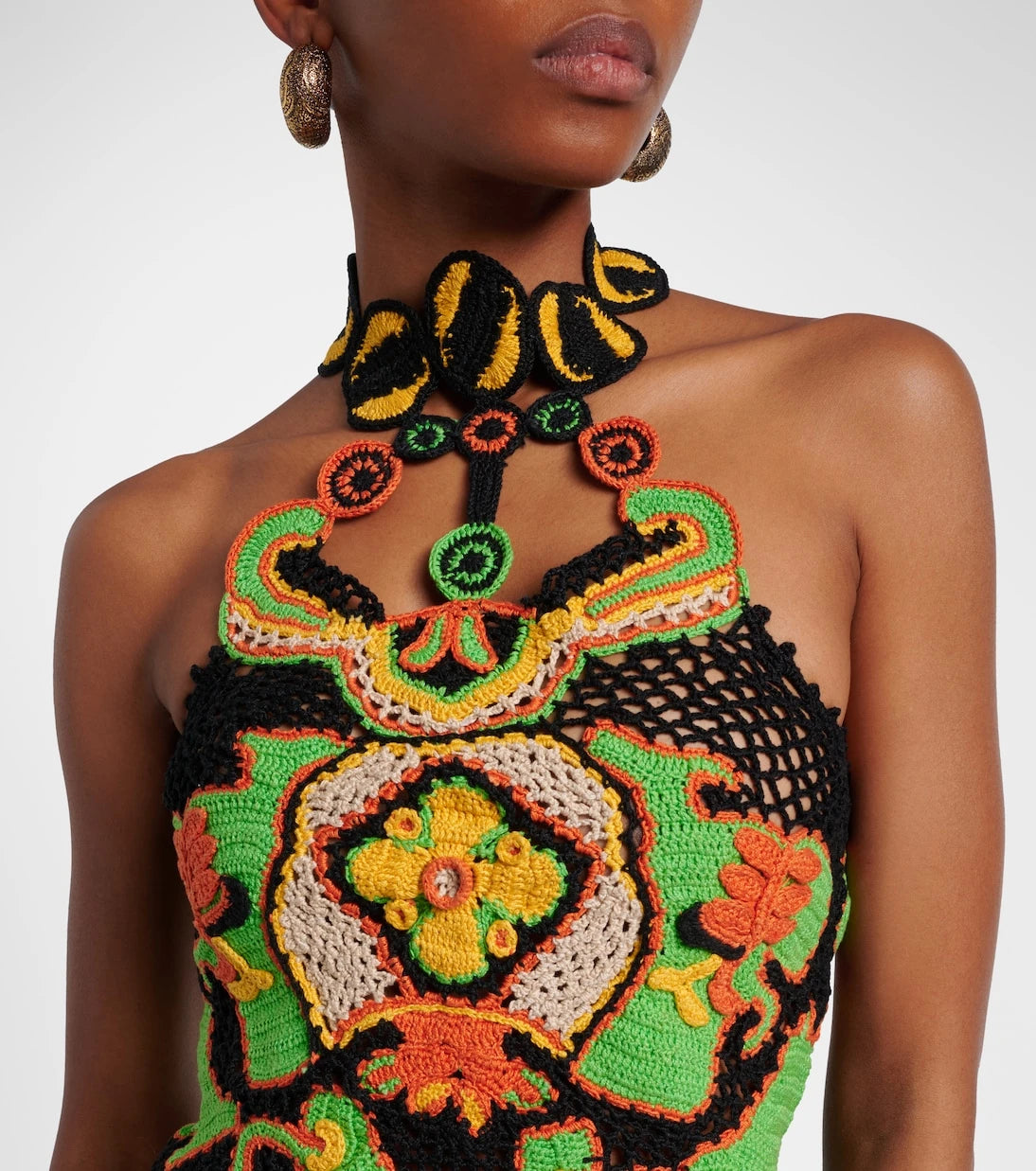 Etro - Floral crochet cotton crop top