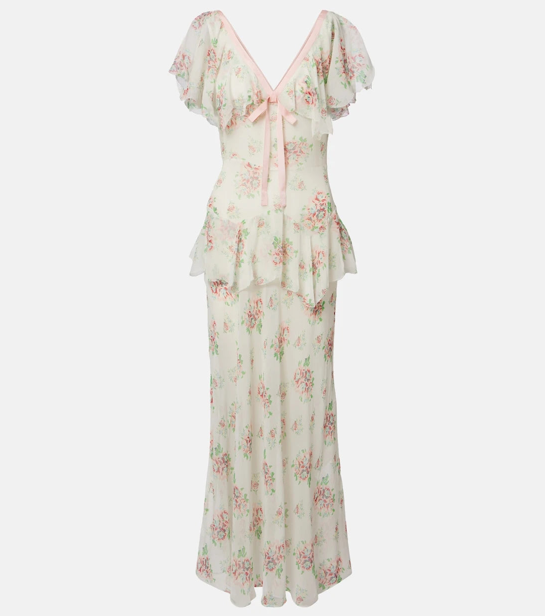 Dôen - Amelisse floral silk georgette maxi dress