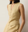 Ralph Lauren Collection Beige Linen Jaiden Waistcoat