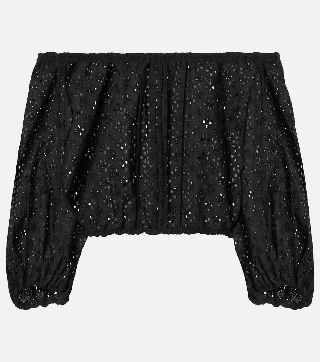 Poupette St Barth - Off-shoulder cotton crop top