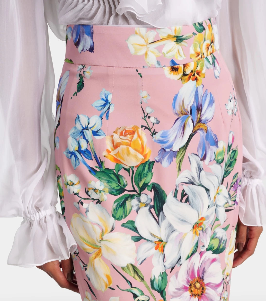 Dolce&Gabbana - Floral silk-blend pencil skirt