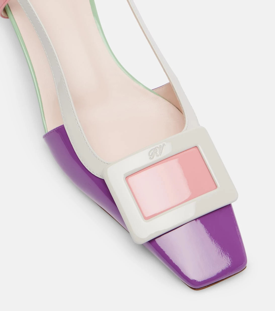 Roger Vivier - Belle Vivier patent leather slingback pumps