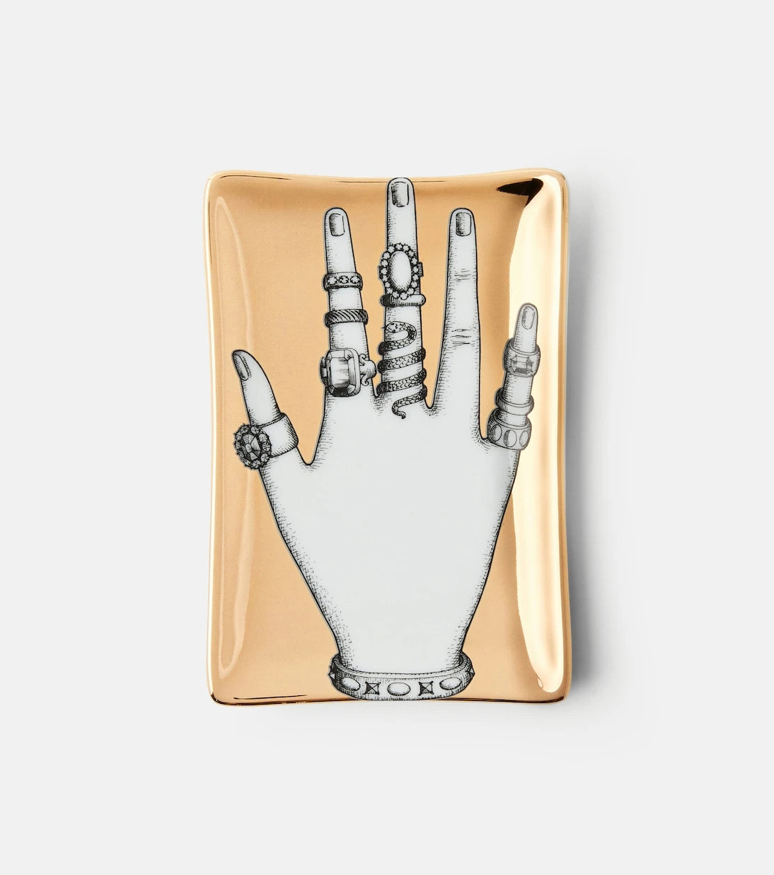 Fornasetti - Mano Con Anelli porcelain ashtray