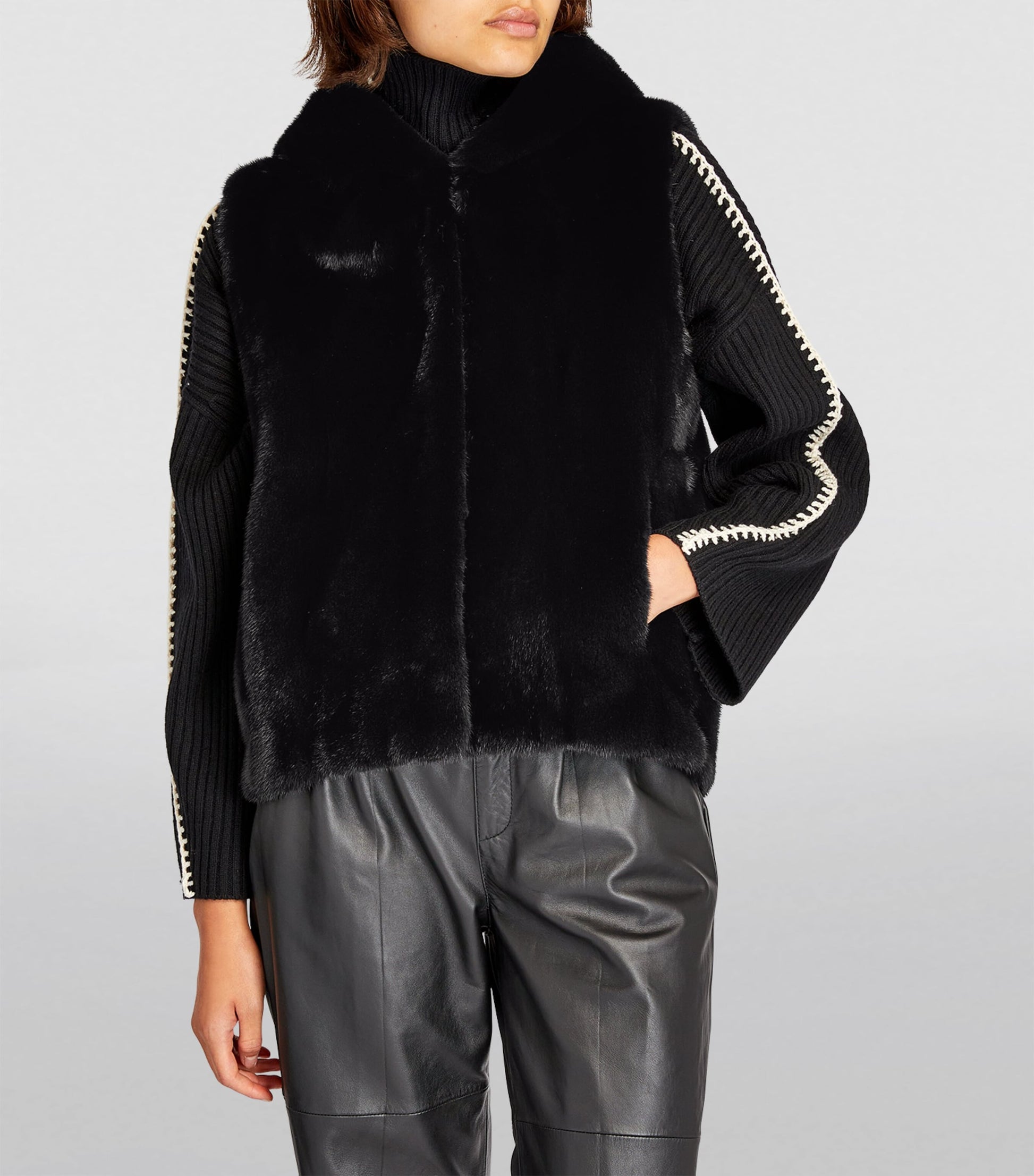 Blue Mink Hooded Gilet