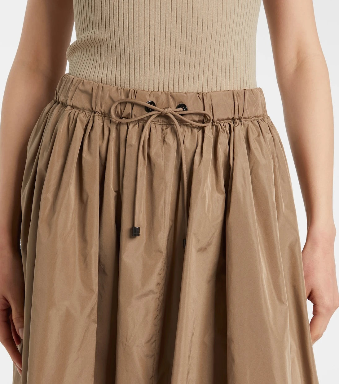 Max Mara - Lonza taffeta midi skirt