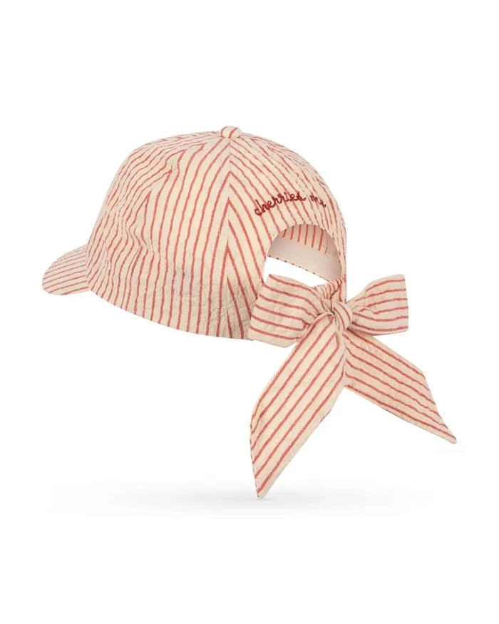 Konges Sløjd çocuklar için pamuk şapka ELLIE BOW CAP GOTS