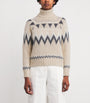 Wool-Blend Jacquard Knit Sweater SABBIA