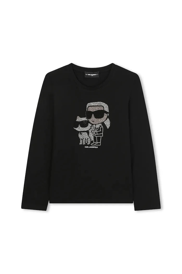 Детска блуза с дълги ръкави Karl Lagerfeld