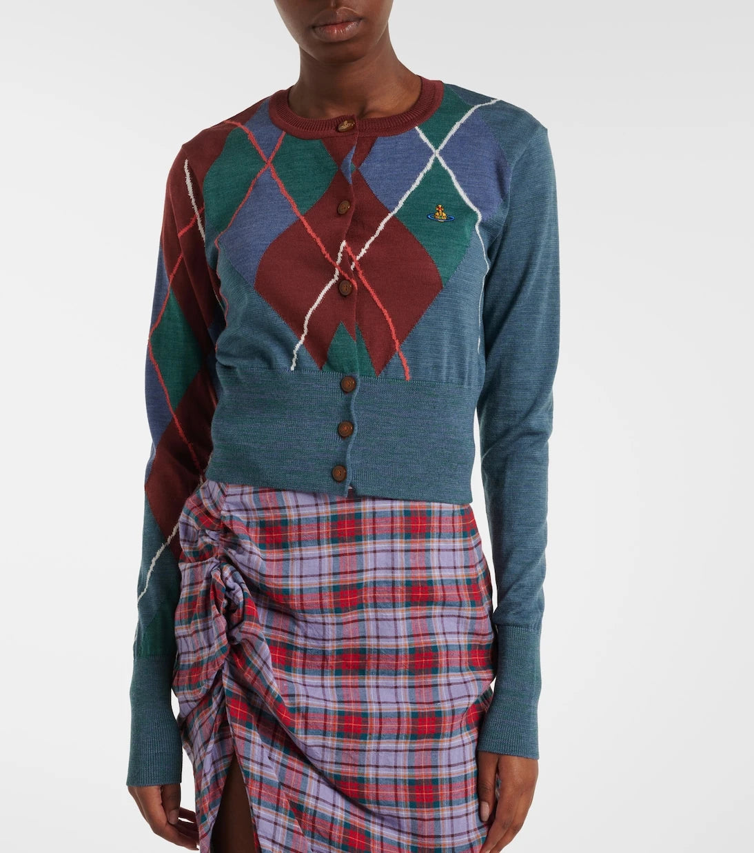 Vivienne Westwood - Argyle wool and cotton cardigan