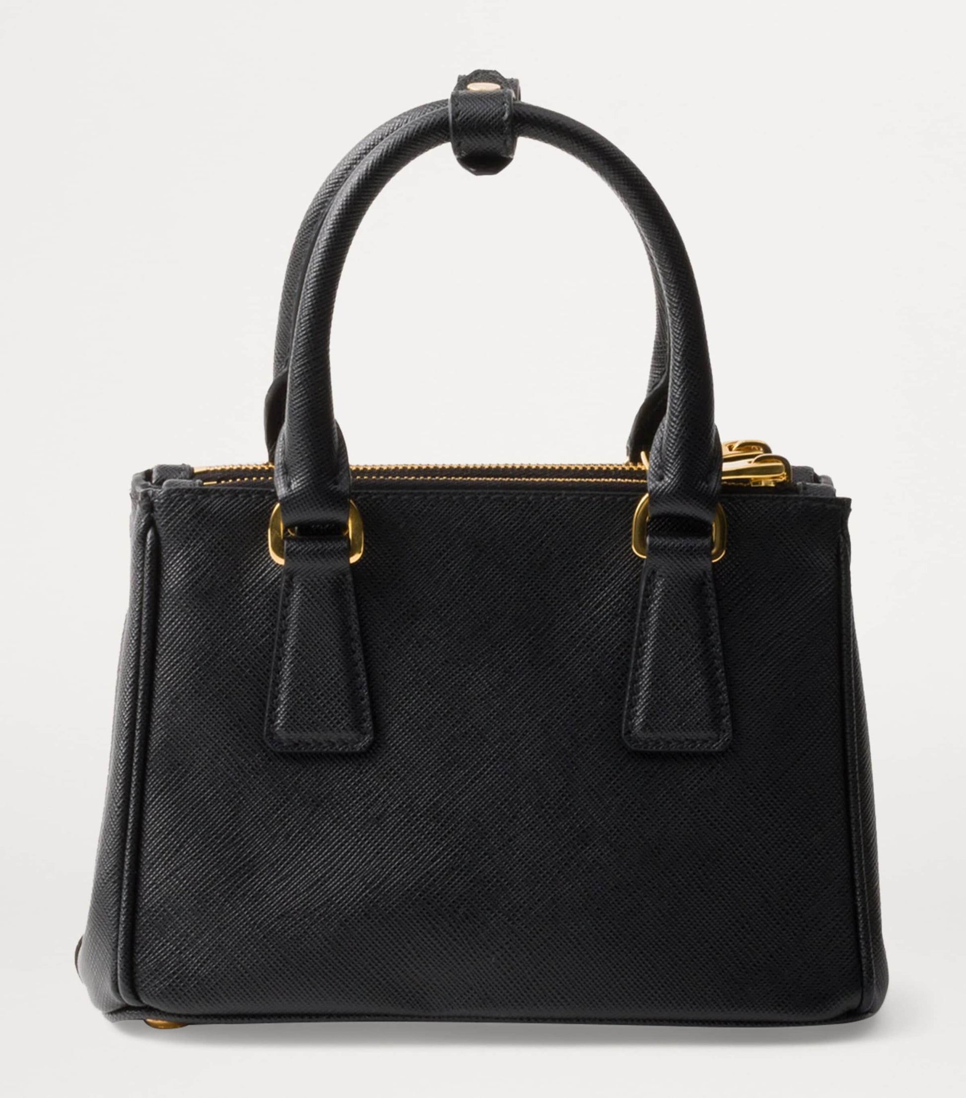 Prada Black Mini Saffiano Leather Galleria Top-Handle Bag