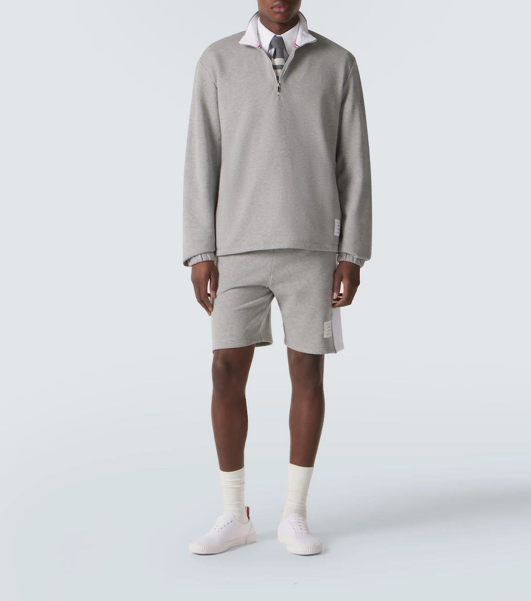 Thom Browne - 4-Bar cotton jersey shorts