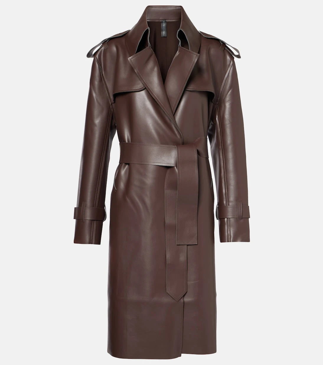 Norma Kamali - Faux leather trench coat